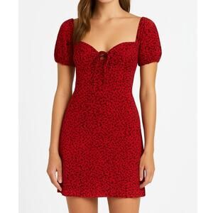 Realisation Par Venus Dress in Red Squiggle Red XL